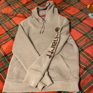 Purple carhartt hoodie size small relaxed fit